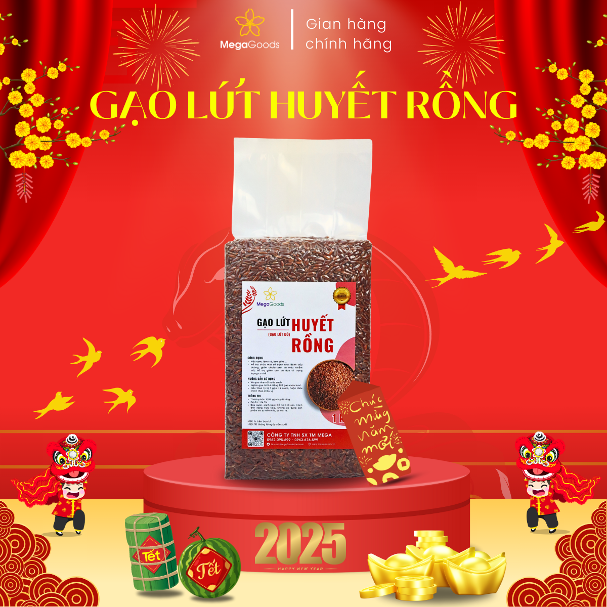Gạo Lứt Huyết Rồng - Hút Chân Không